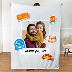 Stickers of Encouragement Photo Plush Blanket