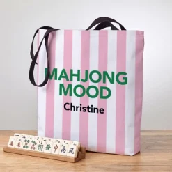 Striped Mahjong Mood Tote Bag