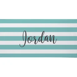 Striped Name Beach Towel