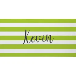 Striped Name Beach Towel