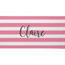 Striped Name Beach Towel