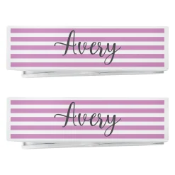 Striped Name Beach Towel Chair Clip - Set of 2