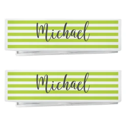 Striped Name Beach Towel Chair Clip - Set of 2