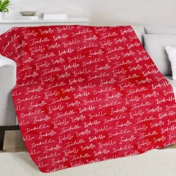 Stylish Script Name Plush Blanket