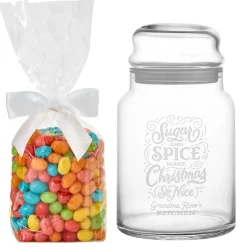 Sugar and Spice Glass Treat Jar