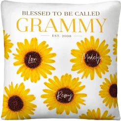 Sunflower Garden Throw Pillow