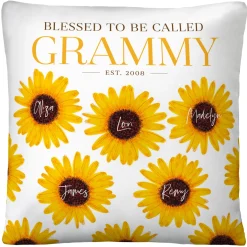 Sunflower Garden Throw Pillow