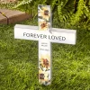 Sunflower Harmony Memorial Solar LED Cross