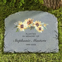 Sunflower Serenity Garden Stone