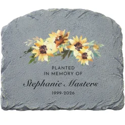 Sunflower Serenity Garden Stone