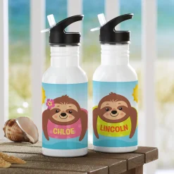 Sunning Sloths Water Bottle