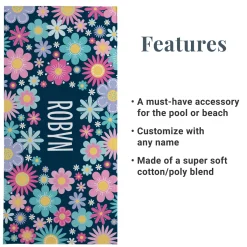 Sunny Flowers Beach Towel