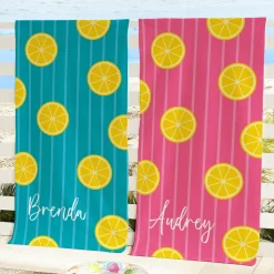 Sunny Lemons Beach Towel