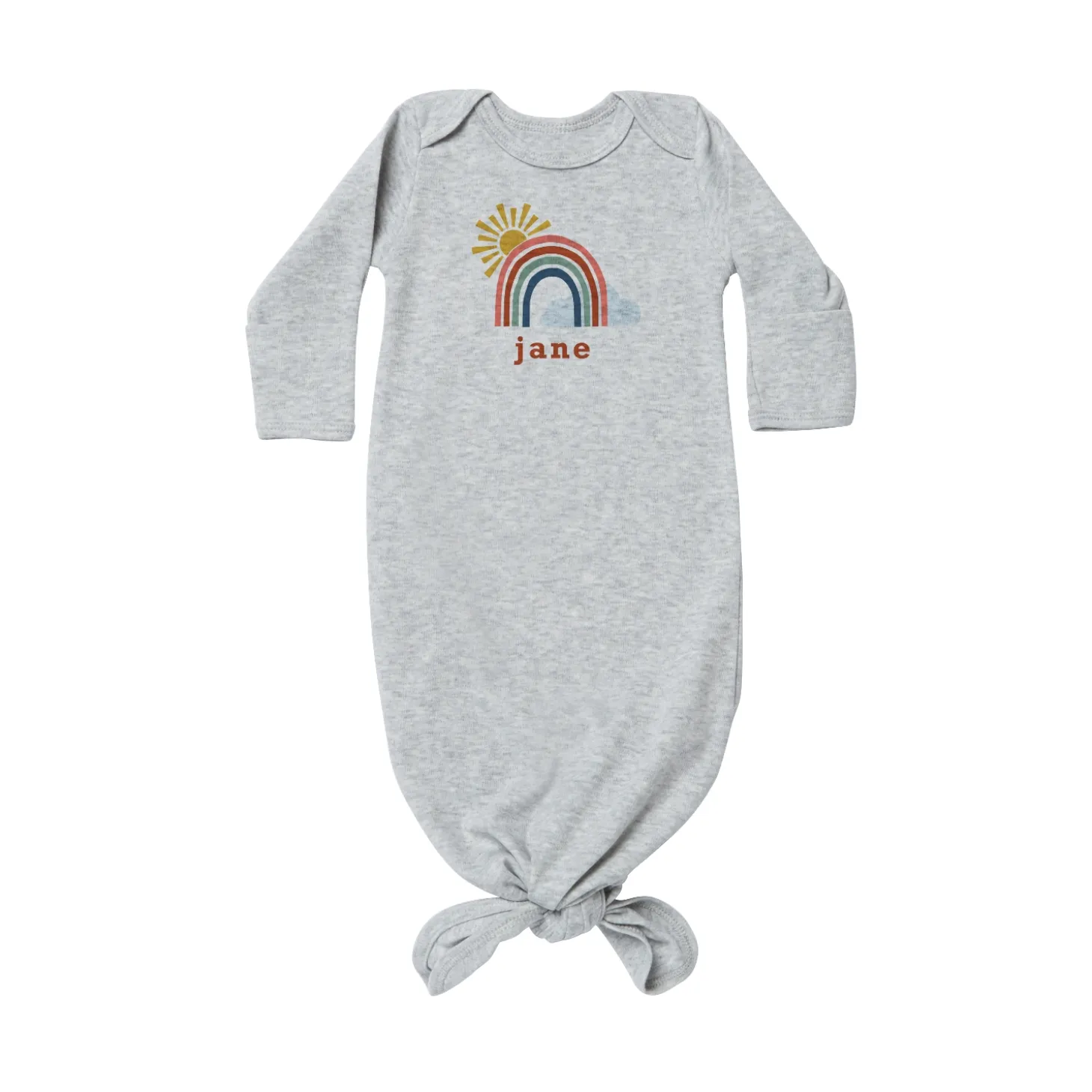 Sunny Rainbow Baby Knotted Gown