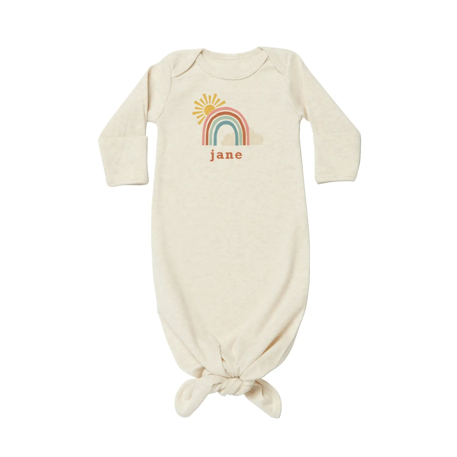 Sunny Rainbow Baby Knotted Gown