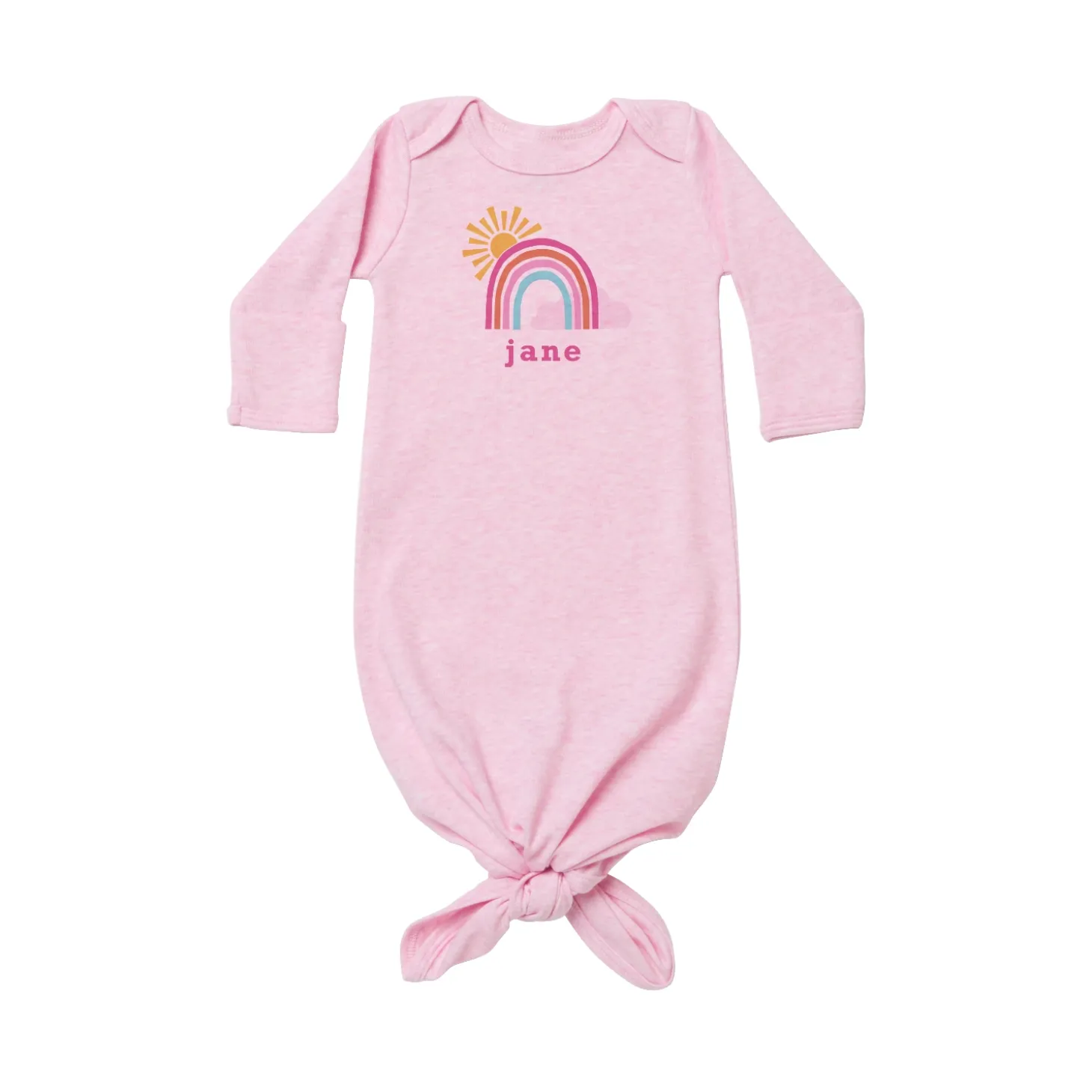 Sunny Rainbow Baby Knotted Gown