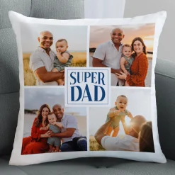 Super DAD Photo Throw Pillow