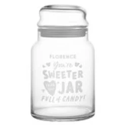 Sweeter Than Candy Glass Treat Jar