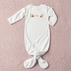 Sweet Floral Name Baby Knotted Gown