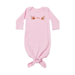 Sweet Floral Name Baby Knotted Gown
