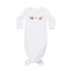 Sweet Floral Name Baby Knotted Gown