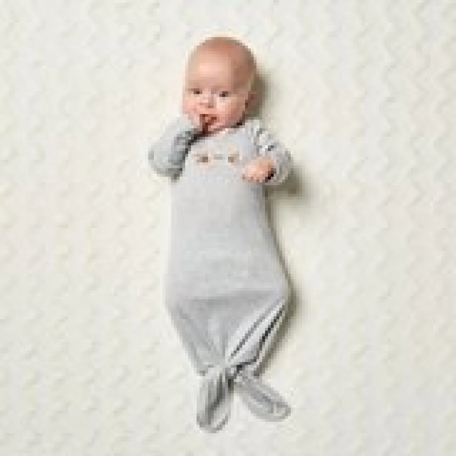 Sweet Floral Name Baby Knotted Gown