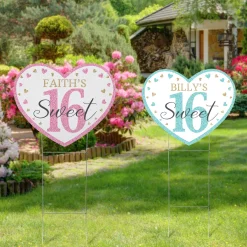 Sweet 16 Heart Yard Sign