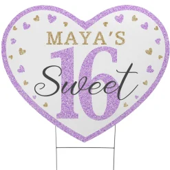 Sweet 16 Heart Yard Sign