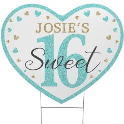 Sweet 16 Heart Yard Sign
