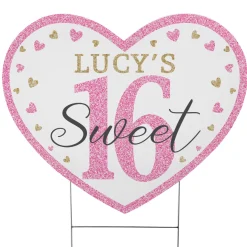 Sweet 16 Heart Yard Sign