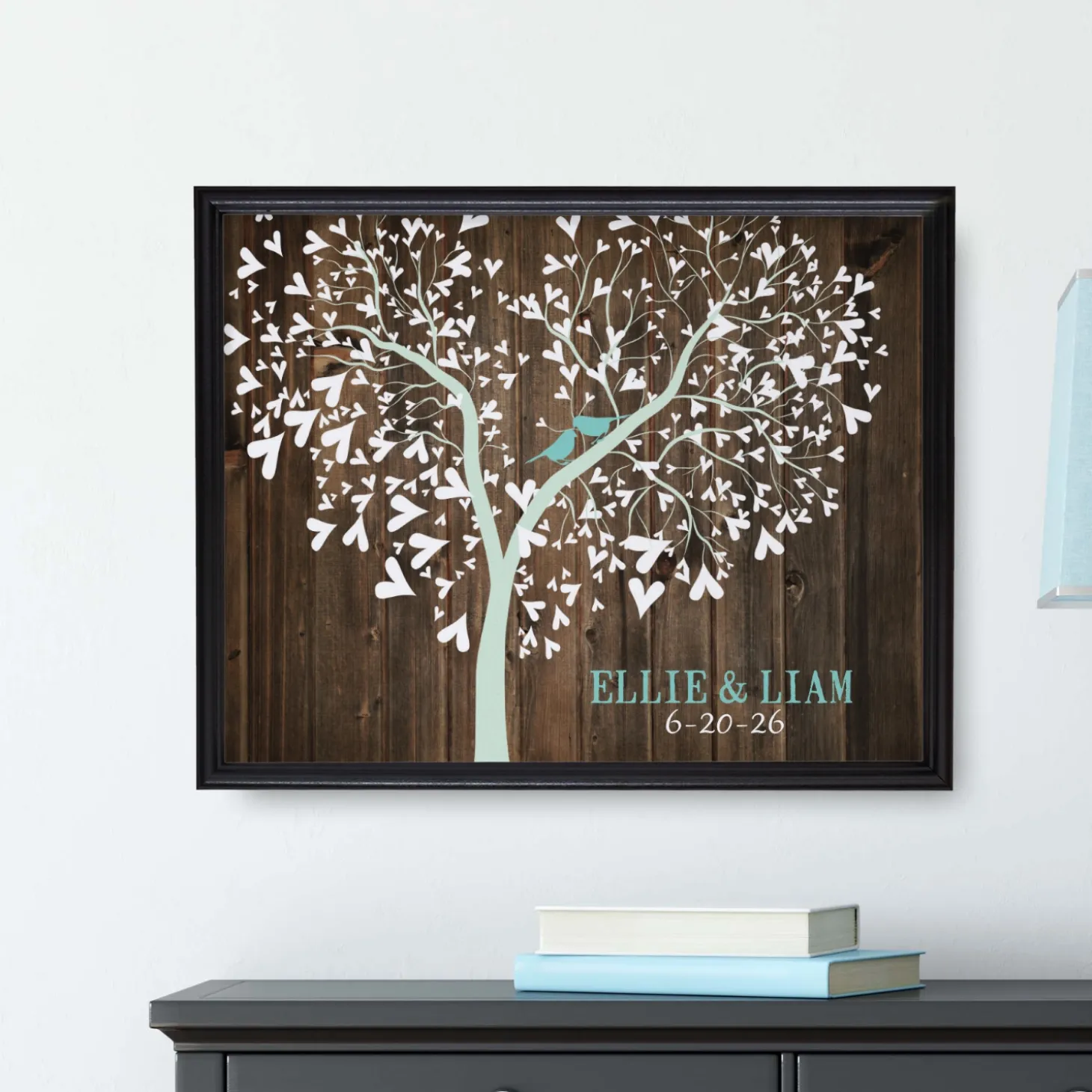 Sweet Lovebirds Canvas