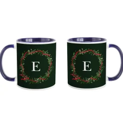 Sweet Wreath Initial Mug