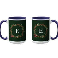 Sweet Wreath Initial Mug