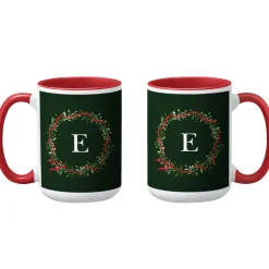 Sweet Wreath Initial Mug