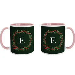 Sweet Wreath Initial Mug