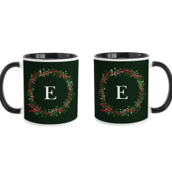 Sweet Wreath Initial Mug