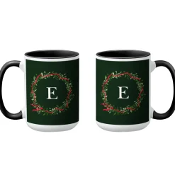 Sweet Wreath Initial Mug