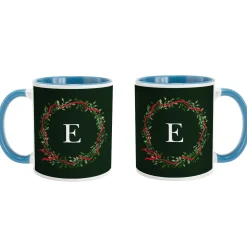 Sweet Wreath Initial Mug
