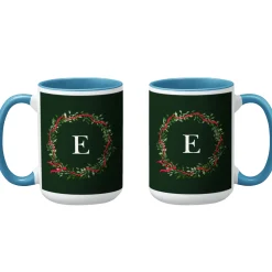 Sweet Wreath Initial Mug