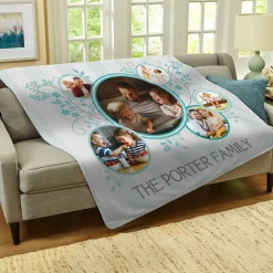 Swirls of Flowers Photo Plush Blanket