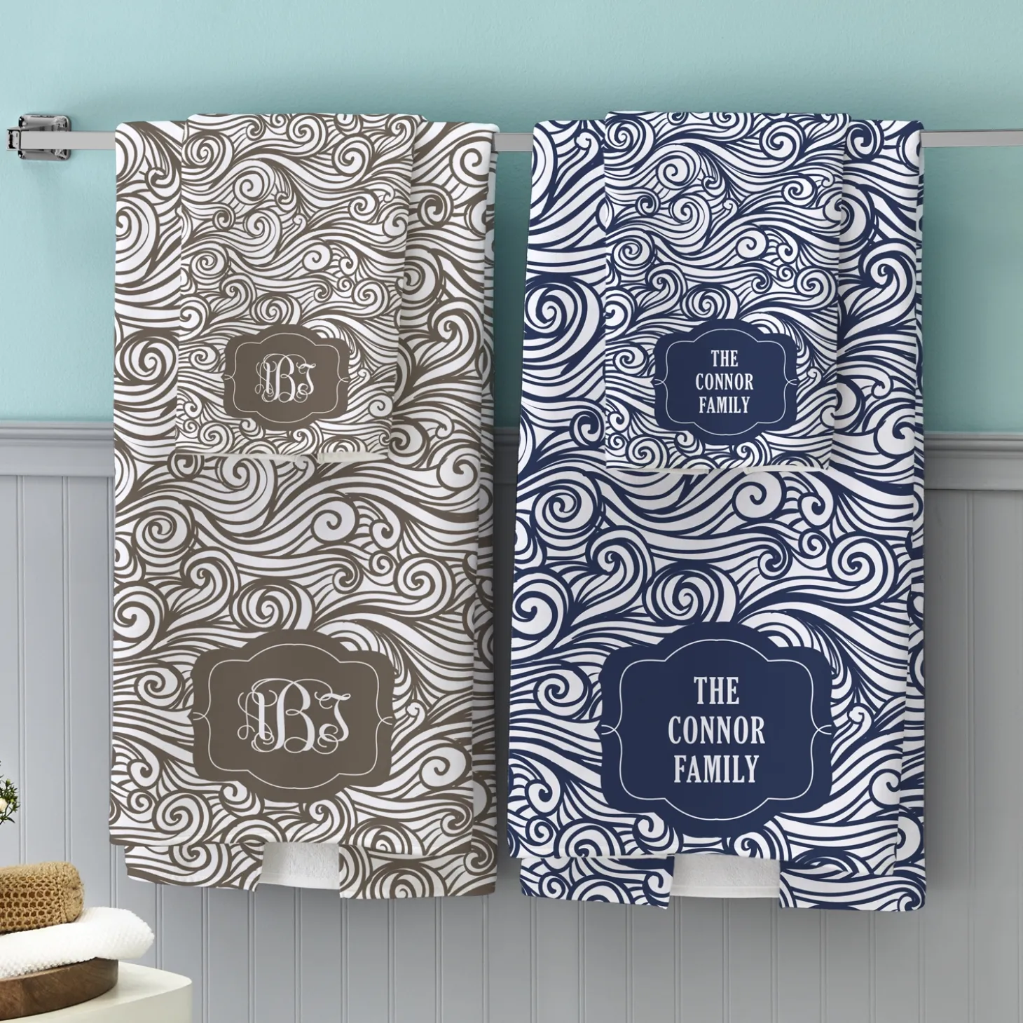 Swirls & Twirls Family Bath Towels