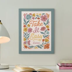 Take It Easy Floral Canvas