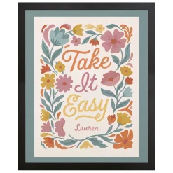 Take It Easy Floral Canvas