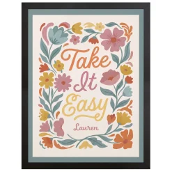 Take It Easy Floral Canvas