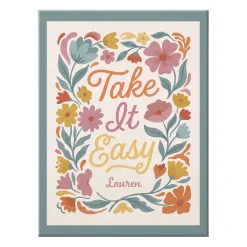 Take It Easy Floral Canvas