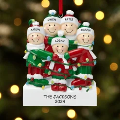 Tangled in Lights Family Ornament