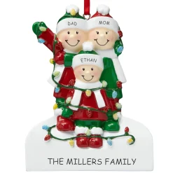 Tangled in Lights Family Ornament