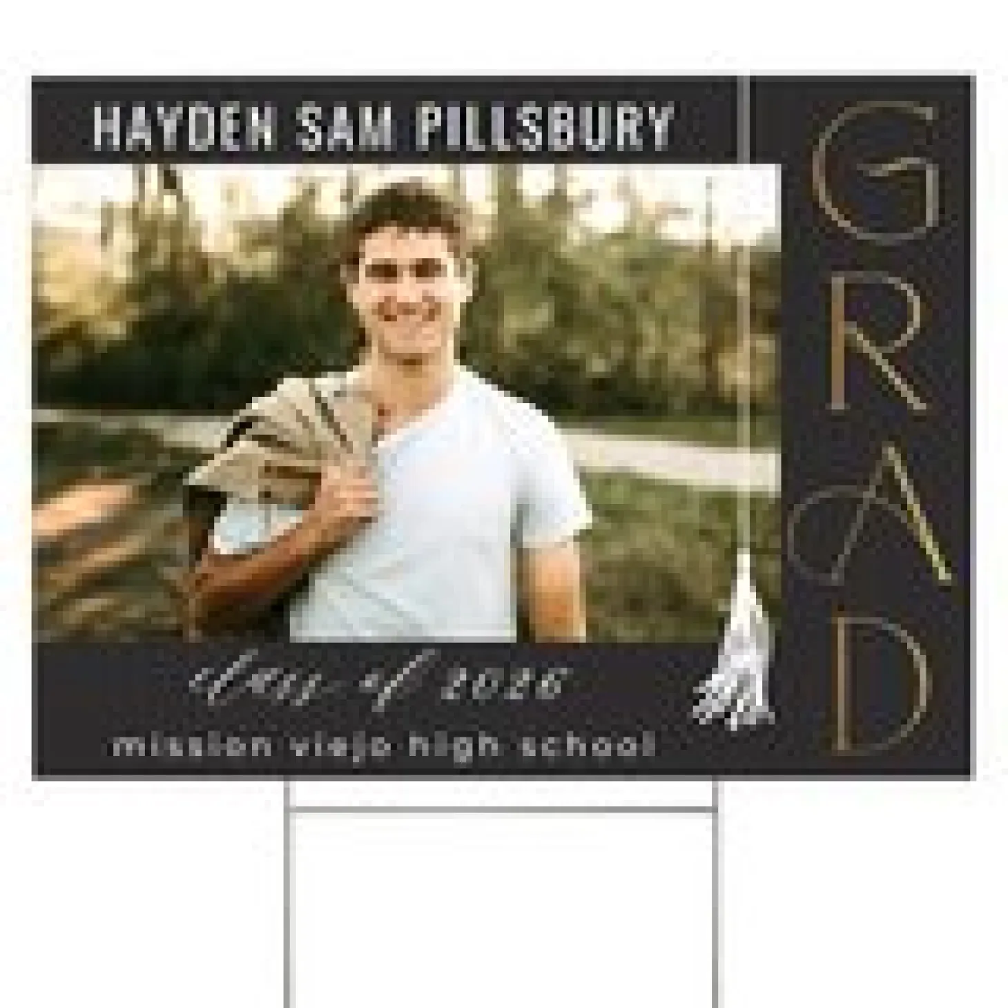 Tassel Honors Graduation Photo Yard Sign