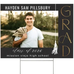 Tassel Honors Graduation Photo Yard Sign