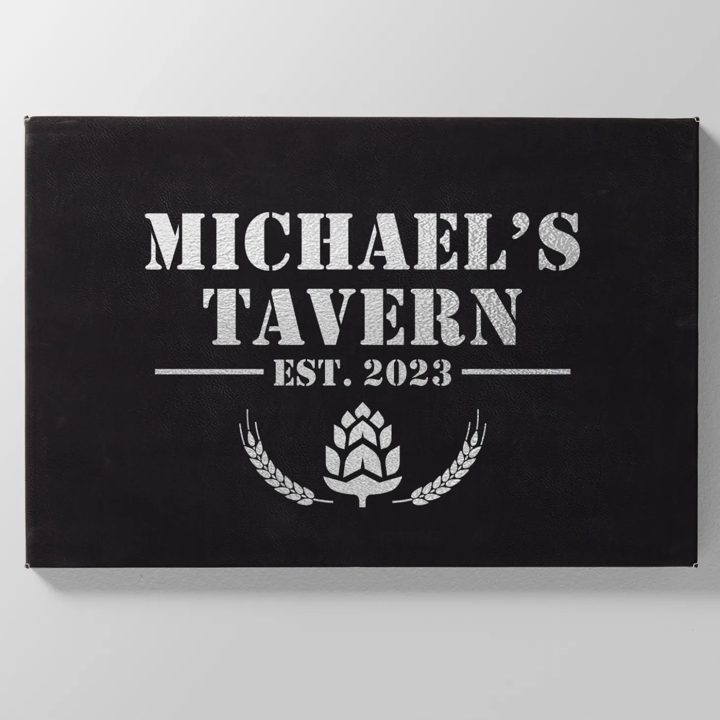 Tavern Established Leather Wall Art